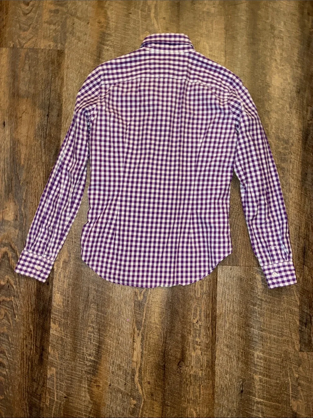 Ralph Lauren Purple & White Gingham Button-Down Shirt - Picture 4 of 4